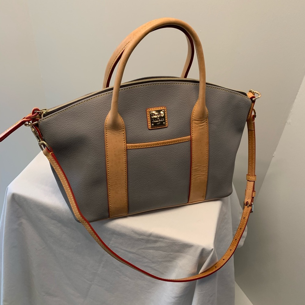 Dooney & Bourke Domed Satchel - Gray Leather